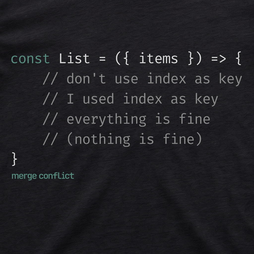 List Index As Key • React