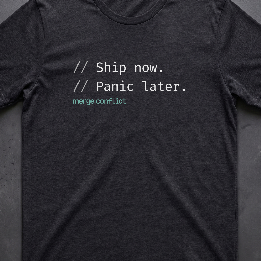 Ship now. Panic later.