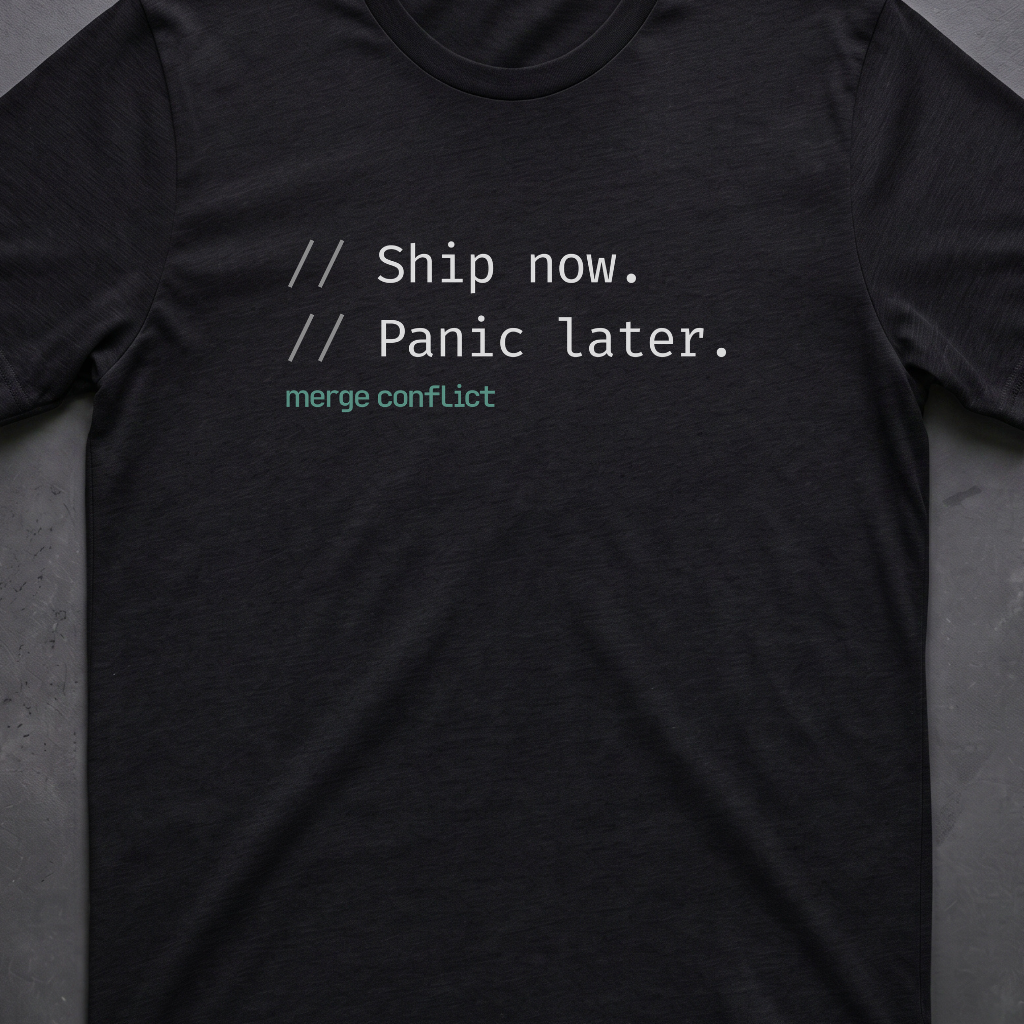 Ship now. Panic later.
