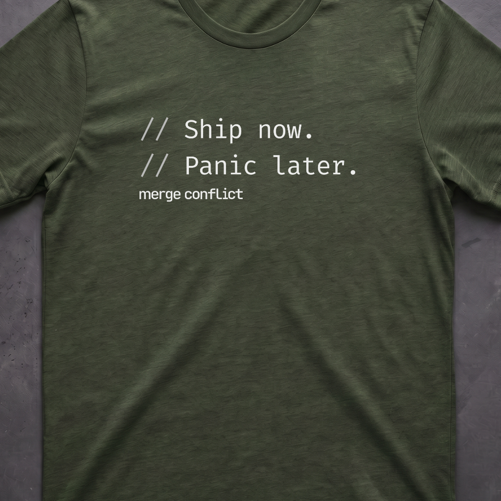 Ship now. Panic later.