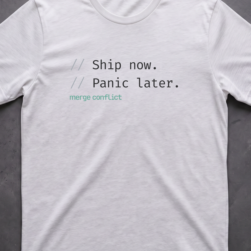 Ship now. Panic later.