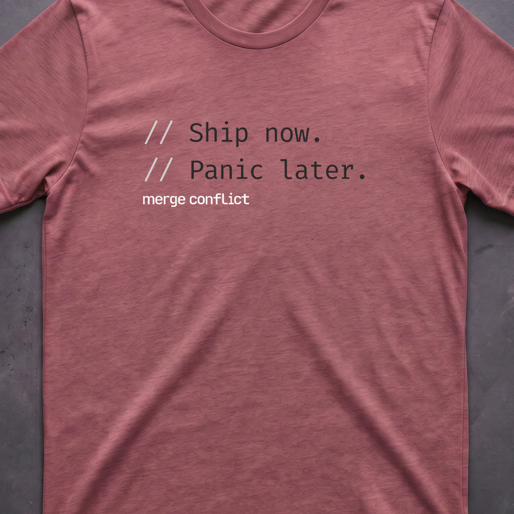 Ship now. Panic later.
