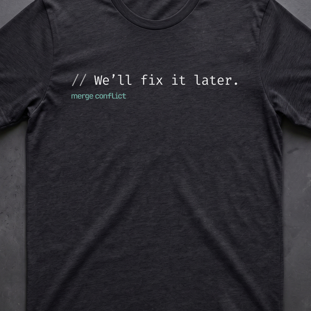 We'll fix it later.