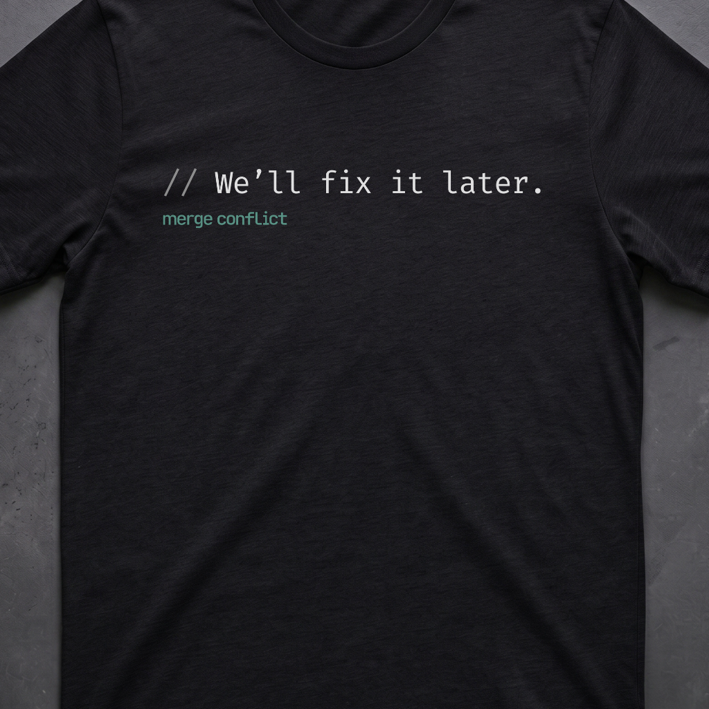 We'll fix it later.