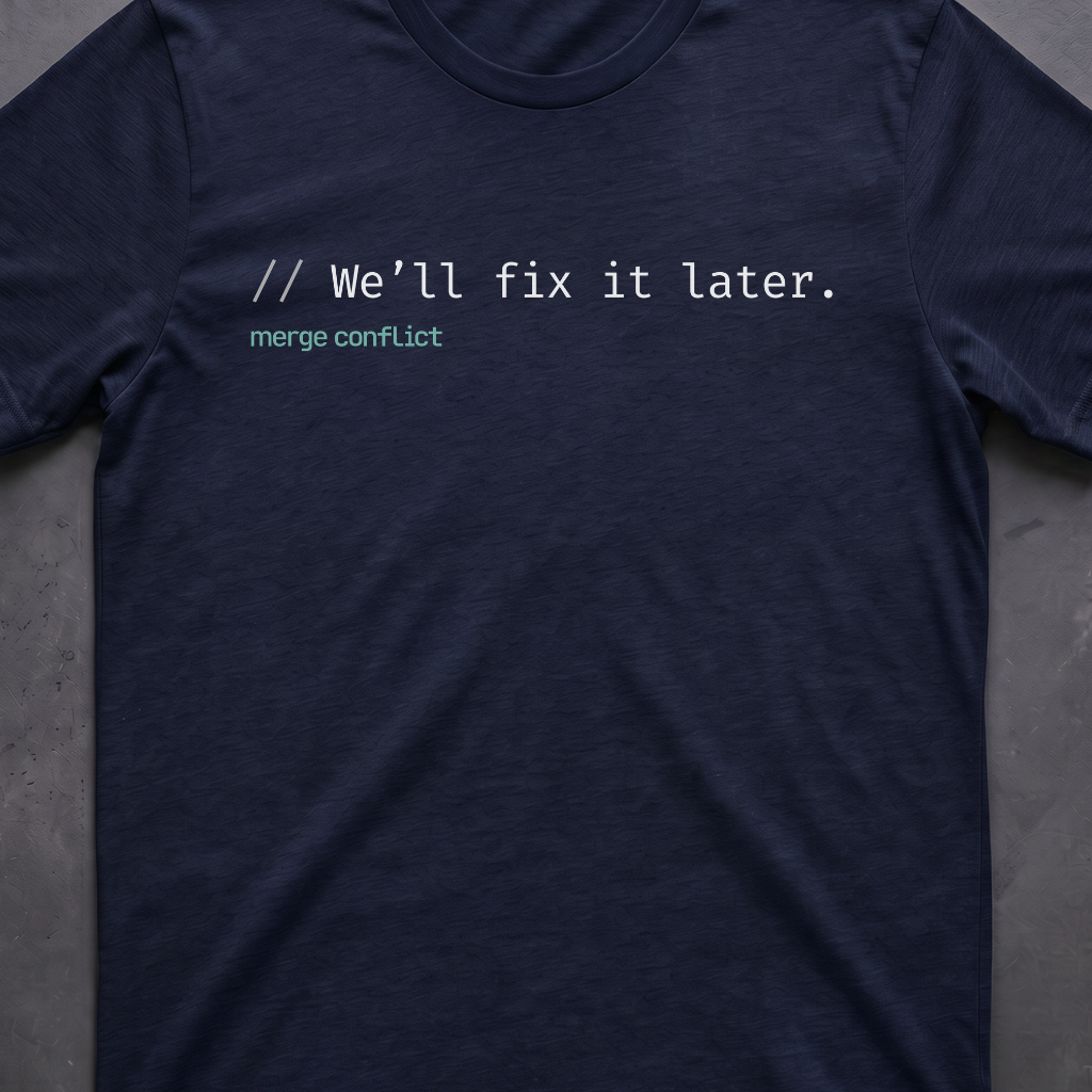 We'll fix it later.