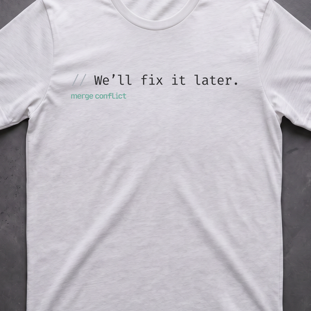We'll fix it later.