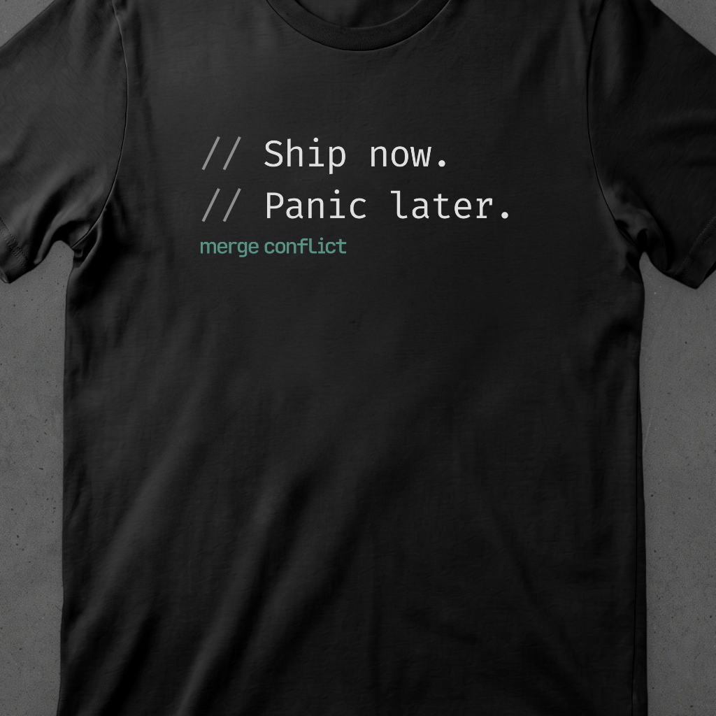 Ship now. Panic later.