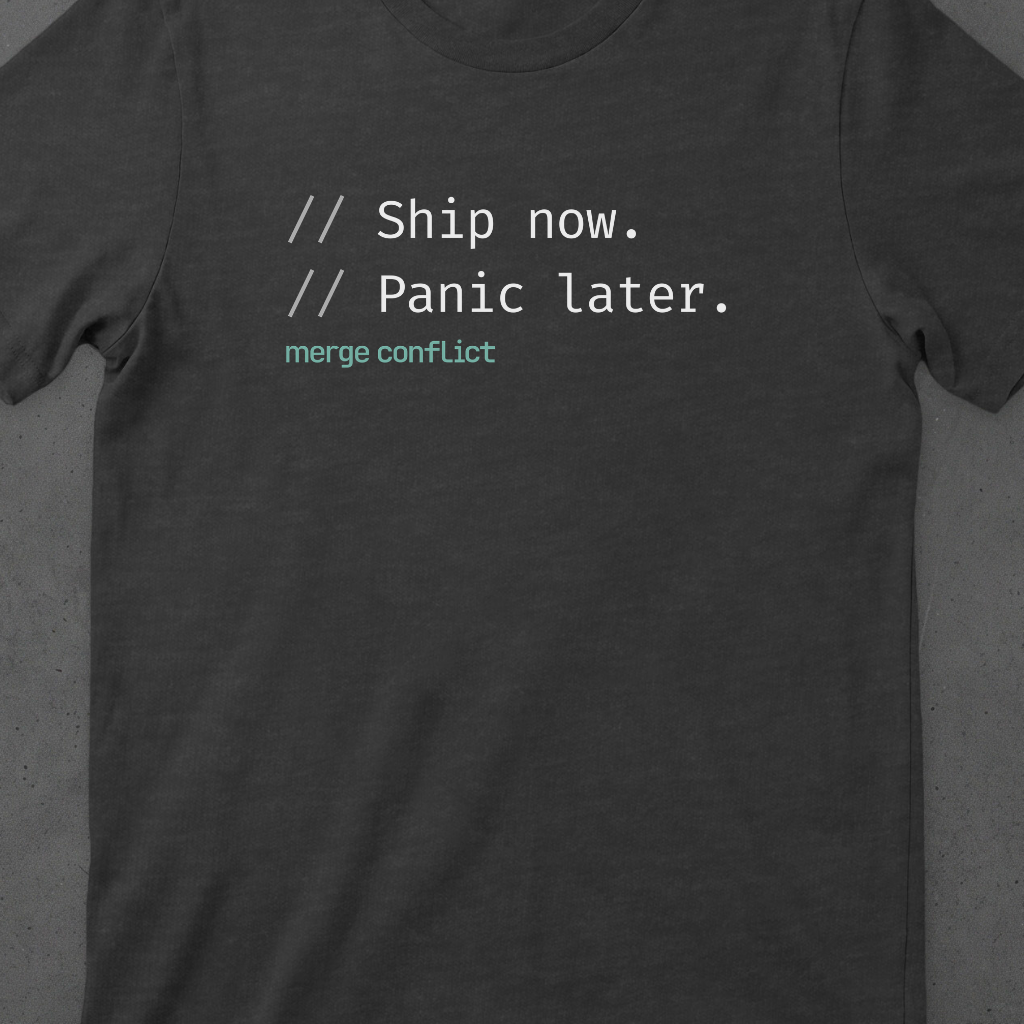 Ship now. Panic later.