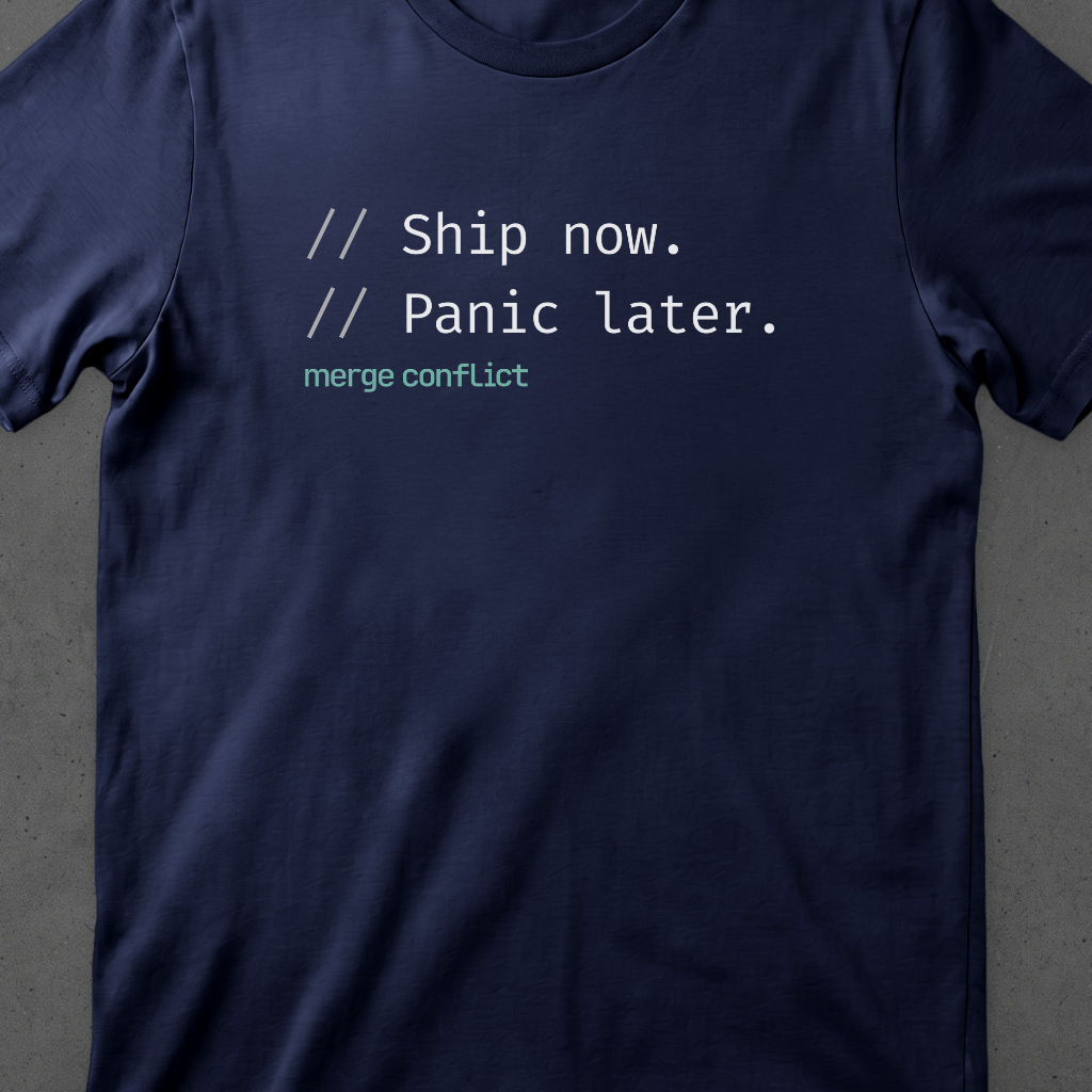 Ship now. Panic later.