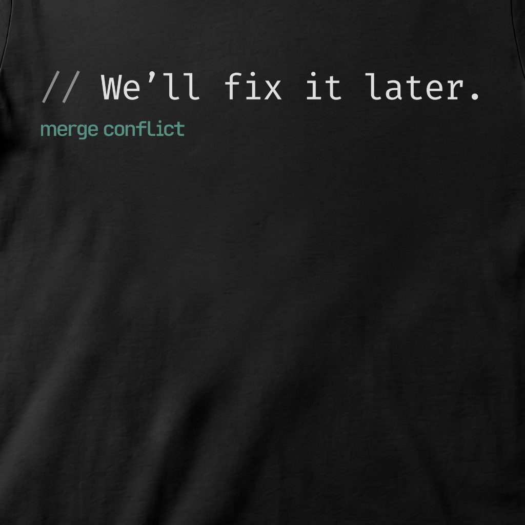 We'll fix it later.